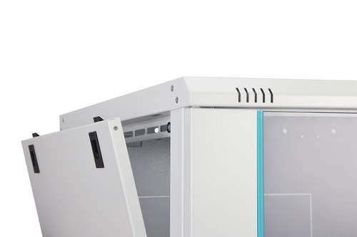 Digitus Dynamic-N 7U Wall Mountable Enclosed Cabinet Rack Cabinet for Networking, Server - Light Grey - Steel, Glass, Shee