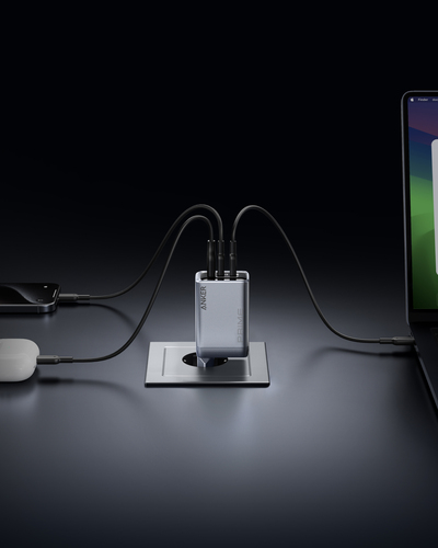 Anker Caricatore USB C 100W Prime GaN, Pieghevole e Compatto, 3 Porte GaN, per iPhone 17 Pro Max Air/Serie 16-12, MacBook,