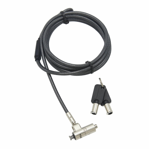 Dicota Nano Cable Lock For Notebook, Projector, Printer - 2 m Cable - Keyed Lock - Silver - Zinc Alloy - For Notebook, Pro