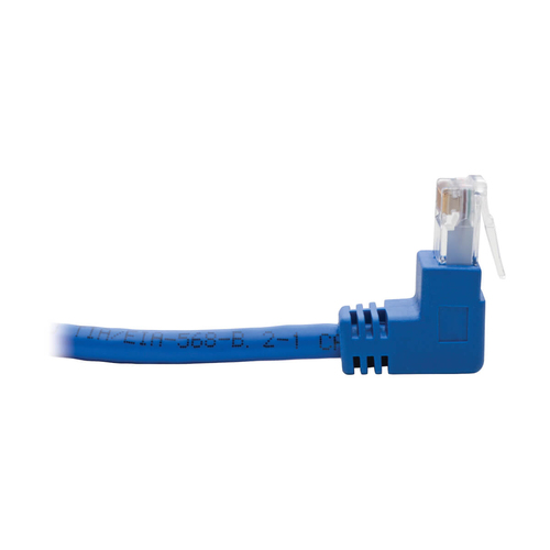 Tripp Lite N204-001-BL-UP Up-Angle Cat6 Gigabit Molded UTP Ethernet Cable (RJ45 Right-Angle Up M to RJ45 M), Blue, 1 ft. (
