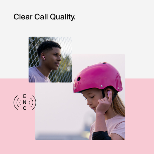 Belkin SoundForm Nano 2 True Wireless Ohrhörer Stereo Ohrhörerset - Rosa - Binaural - In-Ear - 914,4 cm Reichweite - Bluet