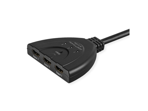 Value Audio/Video Switchbox - Cable - 3840 x 2160 - 4K - 2160p - 3 Input Device - 1 Display - Display, Monitor, Projector 
