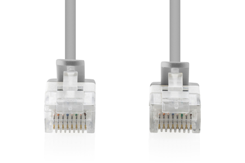 Digitus CAT 6 U-UTP Slim patch cable, 1 m, gray, 10 pieces. Cable length: 1 m, Cable standard: Cat6, Cable shielding: U/UT