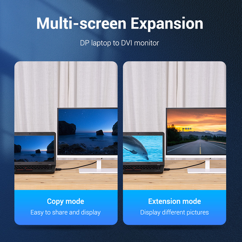 Vention 1 m DisplayPort/DVI Video Cable - Cable for Video Device - Second End: 25-pin DVI Digital - Male - Supports up to1