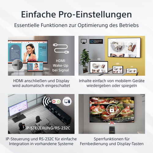 Sony Pro Pro Bravia FW55EZ20L 55 Zoll (139,70 cm) LED-LCD-TV - 4K UHDTV - Hoher Dynamikbereich (High Dynamic Range, HDR) -
