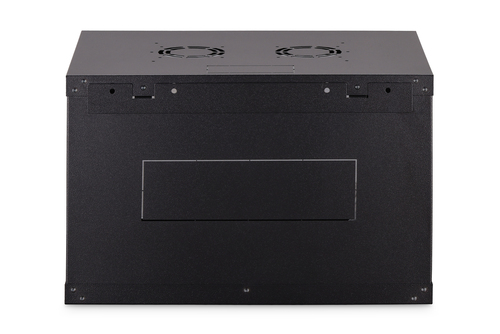 Digitus Dynamic-N 7U Wall Mountable Enclosed Cabinet Rack Cabinet for Networking, Server - Black - Steel, Glass, Sheet Ste