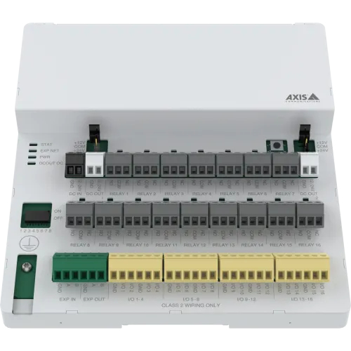 Axis 03504-001. Modultyp: Digital, Signalentdeckung: Eingang/Ausgang:, Anzahl Kanäle: 16 Kanäle. DC input Spannung: 12 - 24 V