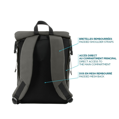Mobilis 070007. Tipo de mala: Mochila, Tamanho máximo de ecrã: 40,6 cm (16"), Pega para transporte, Faixa para ombro, Cor 