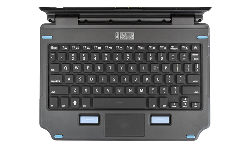 Gamber-Johnson Tastatur - Kompakt - Dock Konnektivität - Pogo Pin Schnittstelle - TouchPad - Deutsch - Silicon Rubber Schl