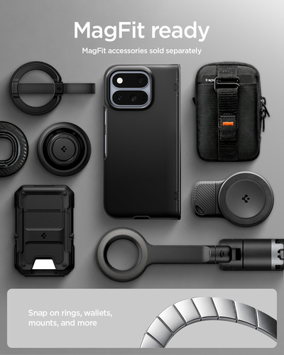 Spigen Slim Armor Pro Case for Google Pixel 11 Pro Fold Smartphone - Black - Wireless Charging Compatible