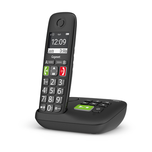 Gigaset E290A DECT-Schnurlostelefon - Schwarz - 1 Telefonleitung(en) - 1 Gleichzeitige Anrufe - Anrufbeantworter - Freispr