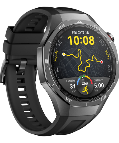 Huawei Watch GT 5 Pro Smart Watch - 46 mm Case Width - Black Case Color - Black Band Color - Nanocrystalline Ceramic Case 