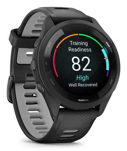 Garmin Forerunner 265. Display diagonal: 3.3 cm (1.3"), Display technology: AMOLED, Display resolution: 416 x 416 pixels, 