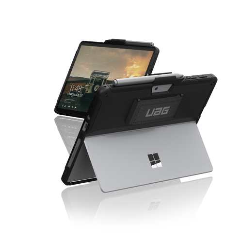 Urban Armor Gear Scout Tasche Microsoft Surface Go, Surface Go 2, Surface Go 3, Surface Go 4 Tablet - Schwarz - Sturzsiche