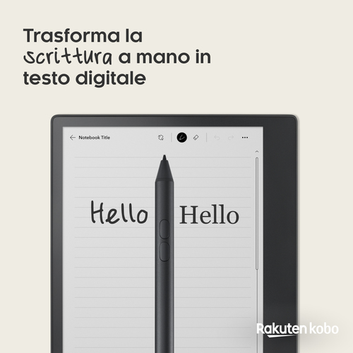 Rakuten Kobo Pacchetto Kobo Elipsa. Dimensioni diagonale schermo: 26,2 cm (10.3"), Tecnologia: E Ink, Risoluzione del disp
