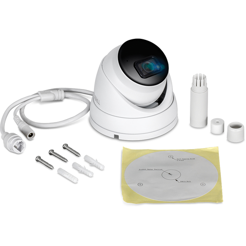 Caméra réseau TRENDnet TV-IP1515PI 5 Mégapixels Intérieur/extérieur - Couleur - Dome - Blanc - 30 m Infrarouge vision noct