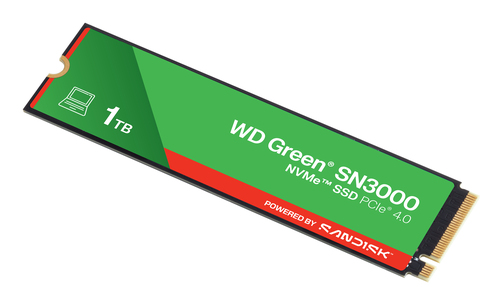 Unità stato solido Western Digital Green SN3000 WDS100T4G0E-00CPS0 - M.2 2280 Interno - 1 TB - PCI Express NVMe (PCI Expre