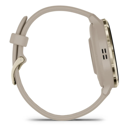 Garmin Venu 3S Smart Watch - Round Case Shape - 41 mm Case Height - 41 mm Case Width - Soft Gold Stainless Steel Body Colo