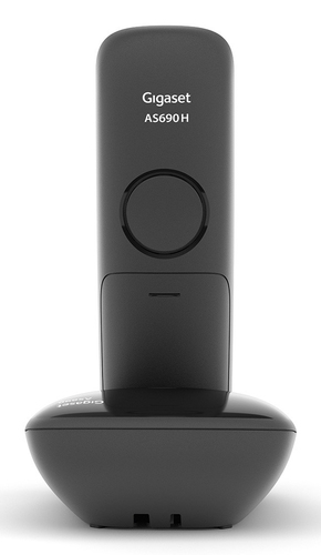 Gigaset AS690 DECT-Schnurlostelefon - Schwarz - 1 Telefonleitung(en) - 1 Gleichzeitige Anrufe - Freisprecheinrichtung