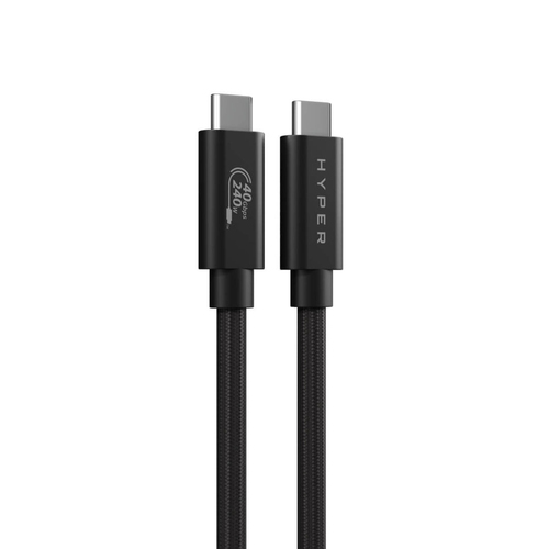 Hyper HyperDrive HD6500BKGL 1.20 m USB4 Data Transfer Cable - Cable for Audio/Video Device, USB Device, MacBook, MacBook P