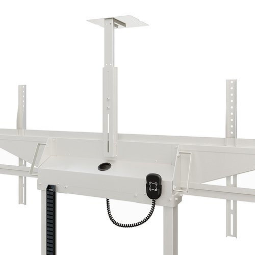 HAGOR Lift für Display - Weiß - Querformat - Höhenverstellbar - 2 Unterstützte(r) Display(s)Bildschirmgröße: 116,8 cm bis 