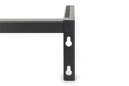 Digitus Mounting Bracket - Black - Horizontal/Vertical - 30 kg Load Capacity - Sheet Steel - 1 Piece
