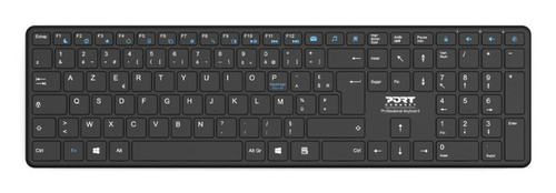 Port Designs 900903-R-UK. Keyboard form factor: Full-size (100%), Connectivity technology: Wireless, Device interface: Blu