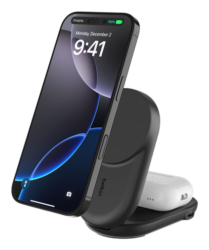 Belkin UltraCharge Induktionsladegerät - Schwarz - Eingangsstecker: USB - Magnetisch, Qi2-zertifiziert, Faltbar