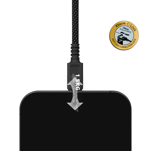 Xtorm CMT011. Cable length: 1 m. Connector 1: USB C, Connector 2: USB C, Product colour: Black