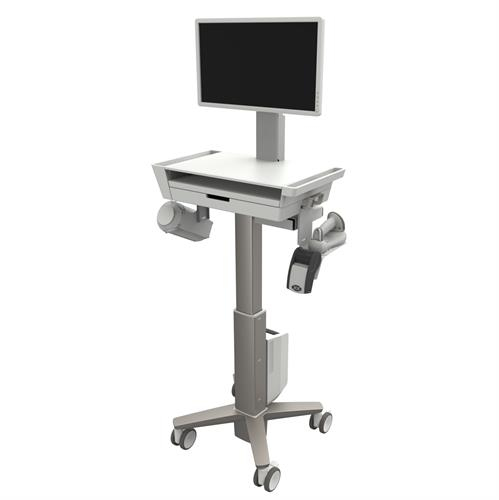 Ergotron CareFit Slim 2.0. Cor do produto: Cinzento, Branco, Uso recomendado: Universal, Tipo: Carrinho multimédia. Ajuste