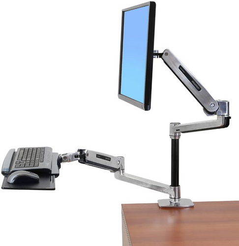 Ergotron LX Series LX HD Sit-Stand. Maximum weight capacity: 13.6 kg, Maximum screen size: 116.8 cm (46"). Height adjustme