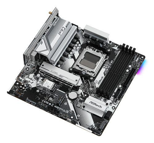 ASRock A620M Pro RS WiFi Gaming-Desktop-Motherboard - AMD A620 Chipsatz - Buchse AM5 - Micro ATX - Ryzen 7 Unterstützter P