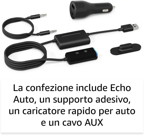 Amazon Echo Auto (2 gen.). Virtual assistant: Amazon Alexa, Shape: Rectangle, Product colour: Black. Processor manufacture