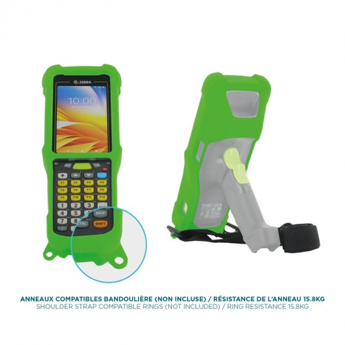 MOBILIS Protective Robust Hülle für Zebra Mobilcomputer - Grün - Stoßdämfpend, Spritzwassergeschützt, Staubfest, Temperatu