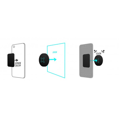 Support Smartphone MOBILIS U.FIX - 7 mm x 32 mm x 32 mm x - Noir - 1 kg Capacité de Charge