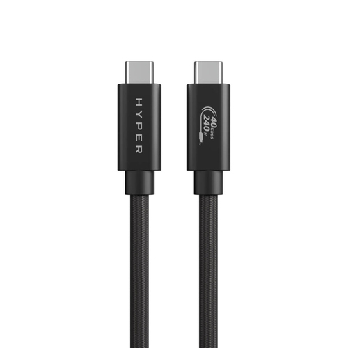Hyper HyperDrive HD6500BKGL 1.20 m USB4 Data Transfer Cable - Cable for Audio/Video Device, USB Device, MacBook, MacBook P