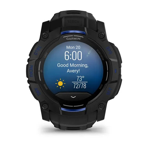 Garmin Instinct 3. Display diagonal: 3.3 cm (1.3"), Display technology: AMOLED, Display resolution: 416 x 416 pixels. GPS 