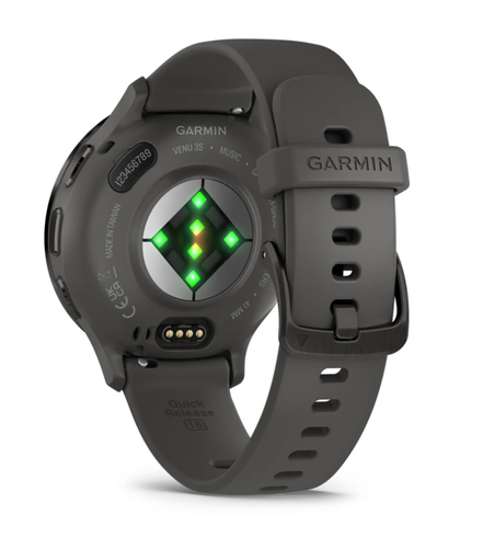 Garmin Venu 3S Smart Watch - 41 mm Case Height - 41 mm Case Width - Pebble Grey Case Color - Black Band Color - Stainless 
