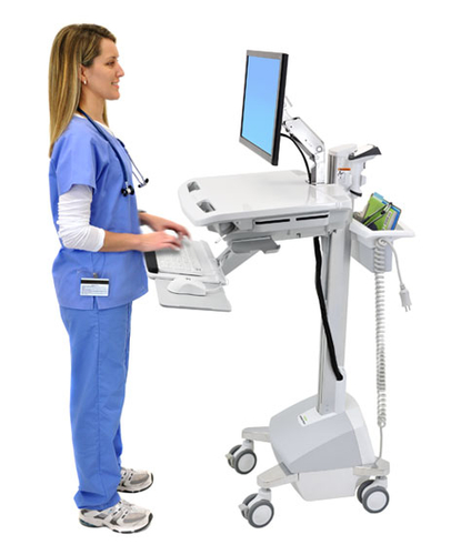 Ergotron SV42-6202-C. Product colour: Aluminium, Grey, White, Recommended usage: Flat panel, Type: Multimedia cart. AC inp