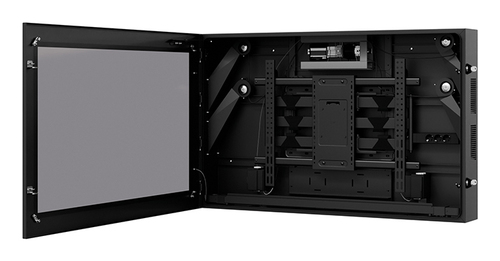 HAGOR Displaygehäuse - 139,7 cm (55 Zoll) - Querformat - Glas, Blech - Schwarz, Anthrazit