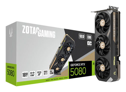 Zotac NVIDIA GeForce RTX 5080 Grafikkarte - 16 GB GDDR7 - 7680 x 4320 - 2,64 GHz Core - 256 Bit Busbreite - PCI Express 5.