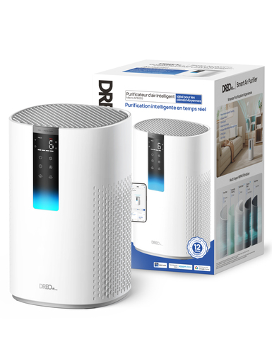 Dreo Air Purifier Macro AP605S – Purificatore Smart con Tecnologia TurboWind™ e CADR 202 m³/h – Sistema di Filtrazione a 5