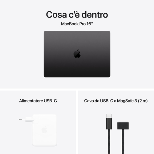 Computer portatile - Apple MacBook Pro MX303T/A 41,1 cm (16,2") - 120 Hz - Apple M4 Max - 36 GB - 1 TB SSD - Nero - Apple 