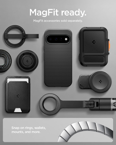 Spigen Liquid Air Case for Google Pixel 11 Smartphone - Matte Black - Wireless Charging Compatible