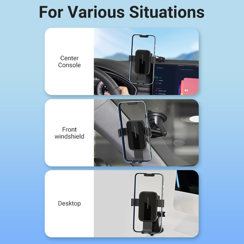 Vention KCOB0 Car, Smartphone, Car Console, Desk SmartPhone Holder - 117.6 mm x 73 mm x 161.9 mm x - ABS, Silicone Box - B