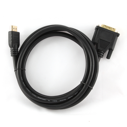 Gembird 1.8m, HDMI/DVI, M/M. Lunghezza cavo: 1,8 m, Connettore 1: HDMI, Connettore 2: DVI-D. Peso: 106 g, Larghezza: 140 m