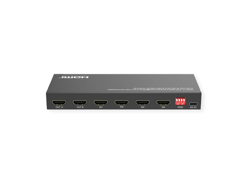 Value Audio/Video Switchbox - Cable - 3840 x 2160 - 4K, Full HD, 4K UHD, 2K - 1080p - 4 Input Device - 2 Display - Noteboo