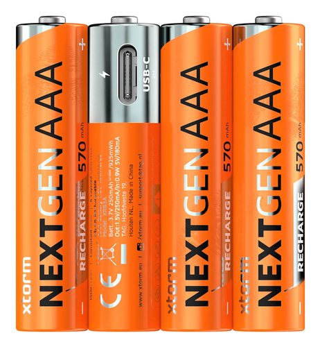 Xtorm XNG3AB4. Battery type: Rechargeable battery, Battery size(s): AAA, Battery voltage: 3.7 V