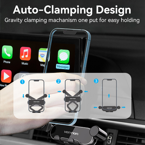 Vention KCEH0 Smartphone, Car, iPhone SmartPhone Holder - 30 mm x 106 mm x 91.8 mm x - ABS, Thermoplastic Polyurethane (TP