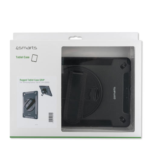 4smarts Rugged Case Grip Robust Tasche für 26,4 cm (10,4 Zoll) Samsung Galaxy Tab A7 Tablet - Schwarz - Polycarbonat, Gumm